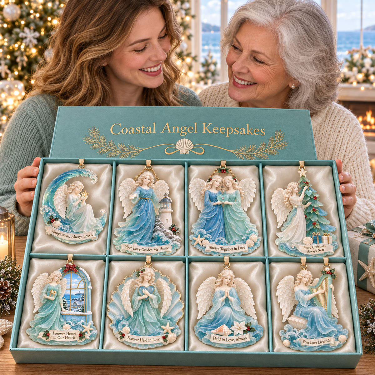 Coastal Angel Christmas Ornament