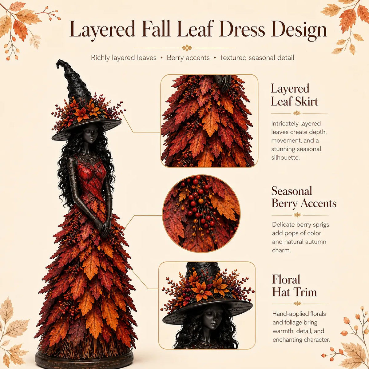 🔥LAST DAY 50% OFF - 🧙‍♀️Enchanted Autumn Witch Figurine