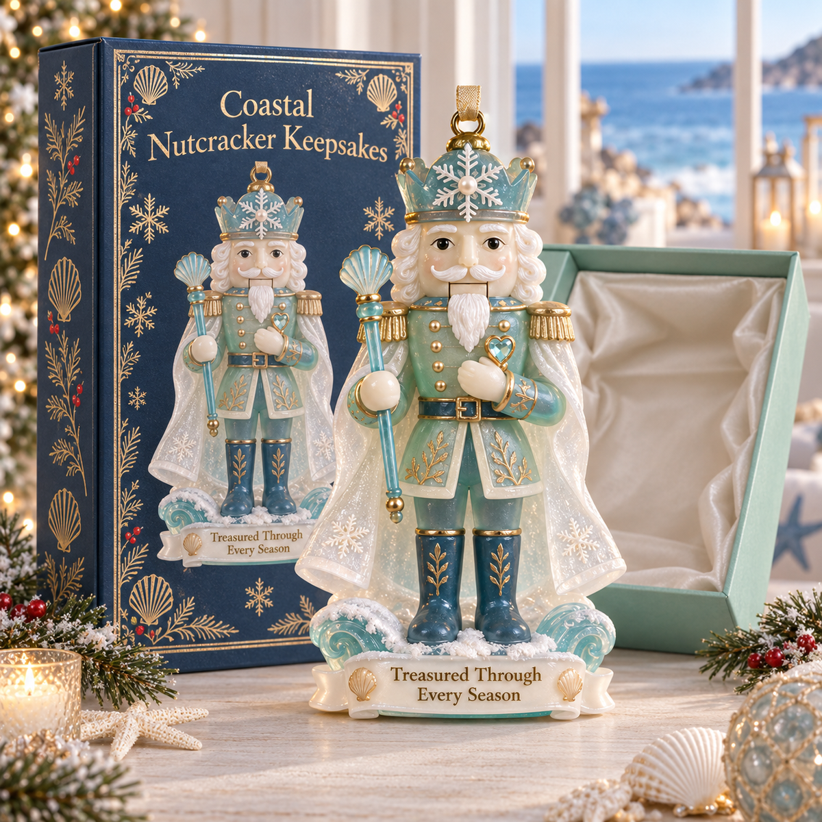Coastal Nutcracker Christmas Ornament