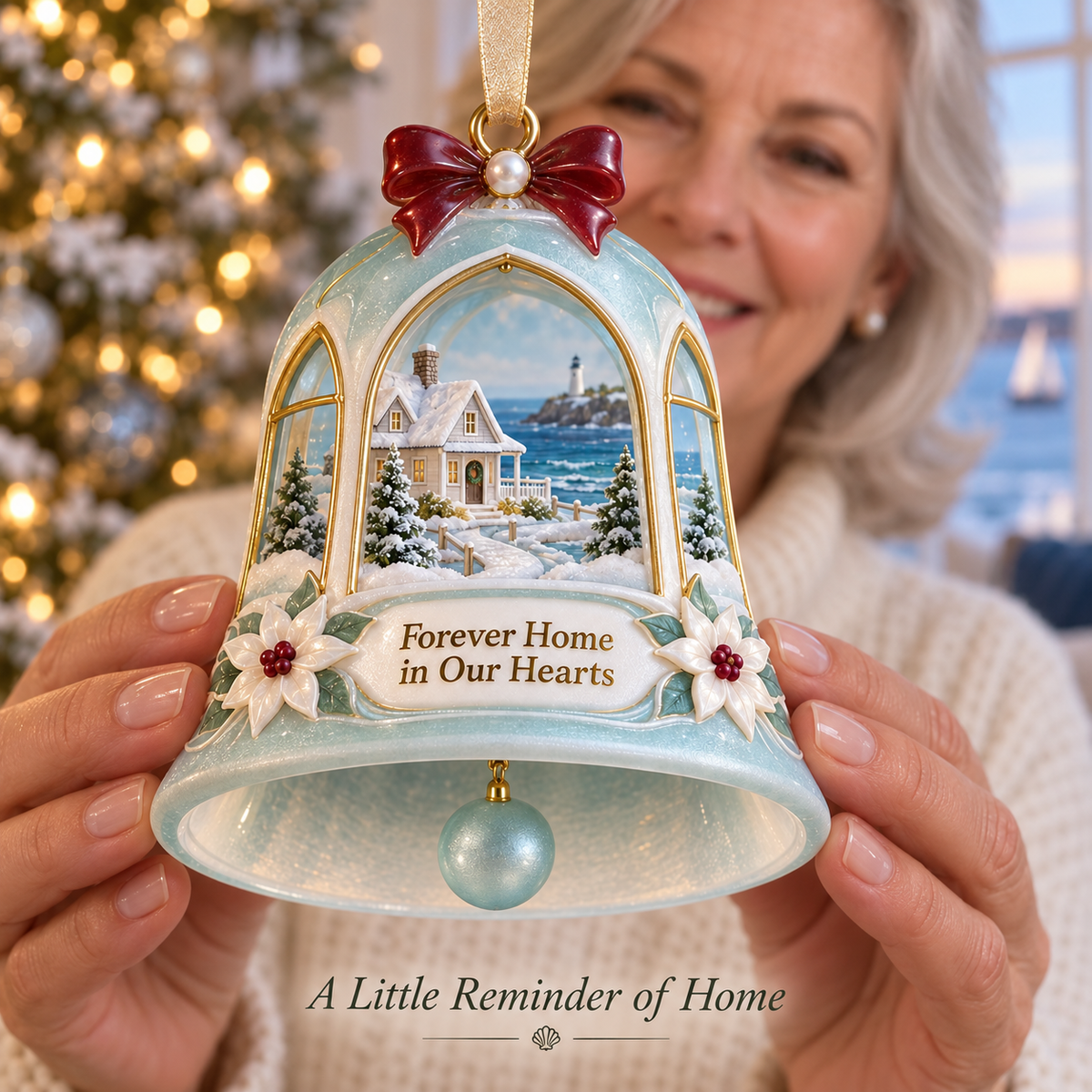 Coastal Christmas Bell Ornament
