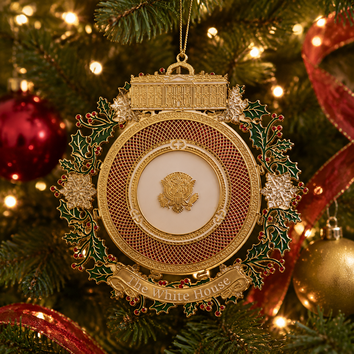 ✨White House 250th Anniversary Commemorative Medal Christmas Tree Ornament