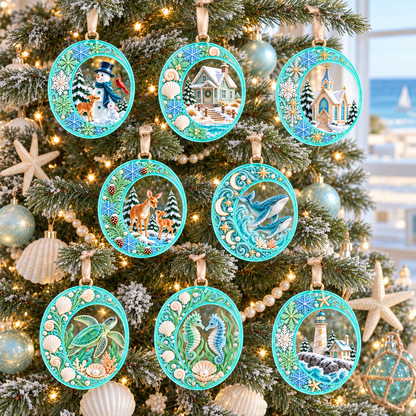 Coastal Christmas Collection – Ocean- and Lighthouse-Themed Commemorative Ornaments