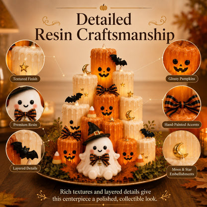 🔥 50% Off — Halloween Pumpkin Candle Holder (with Ghost Decoration) — High Quality 🎃👻