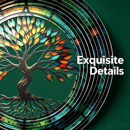 🌈🍃 3D "Tree of Life" Rotating Wind Chime—a colorful piece of art symbolizing growth, harmony, and beauty.