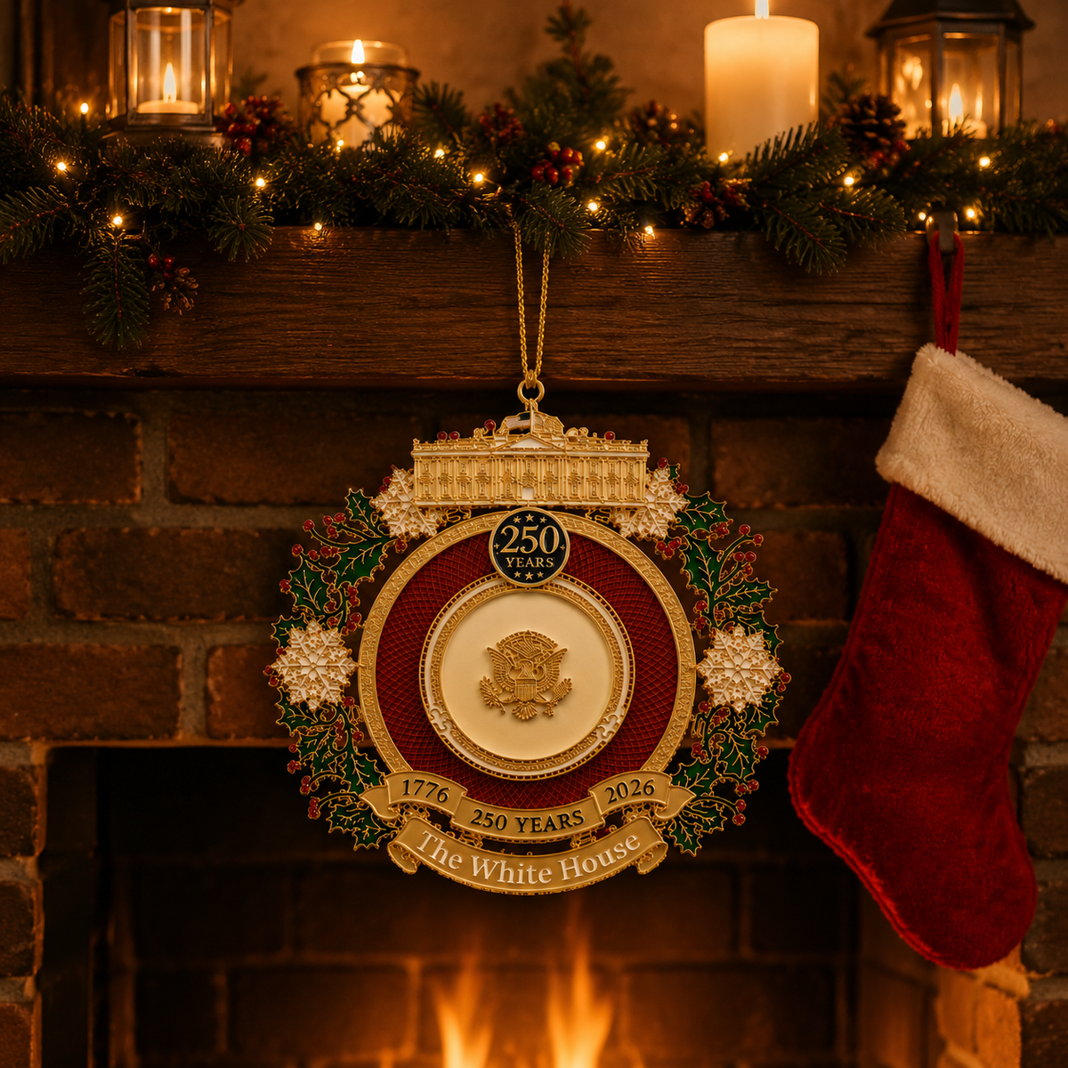 ✨White House 250th Anniversary Commemorative Medal Christmas Tree Ornament