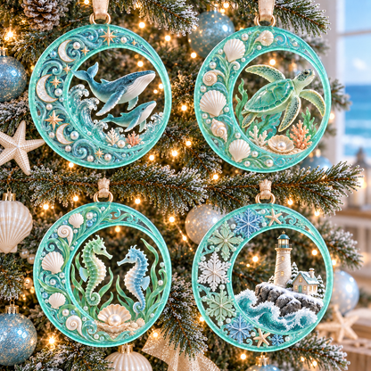Coastal Christmas Collection – Ocean- and Lighthouse-Themed Commemorative Ornaments