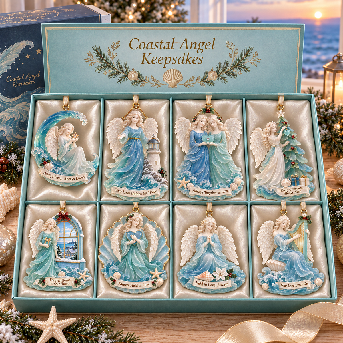 Coastal Angel Christmas Ornament