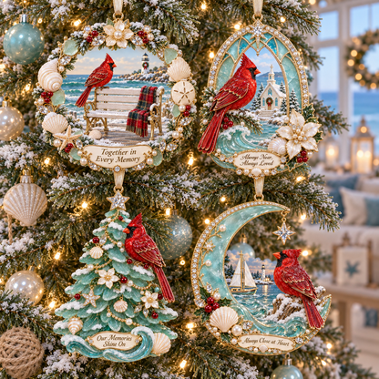 Coastal Cardinal Christmas Keepsakes
