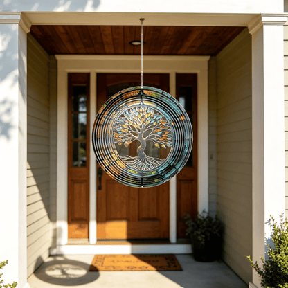 🌈🍃 3D "Tree of Life" Rotating Wind Chime—a colorful piece of art symbolizing growth, harmony, and beauty.