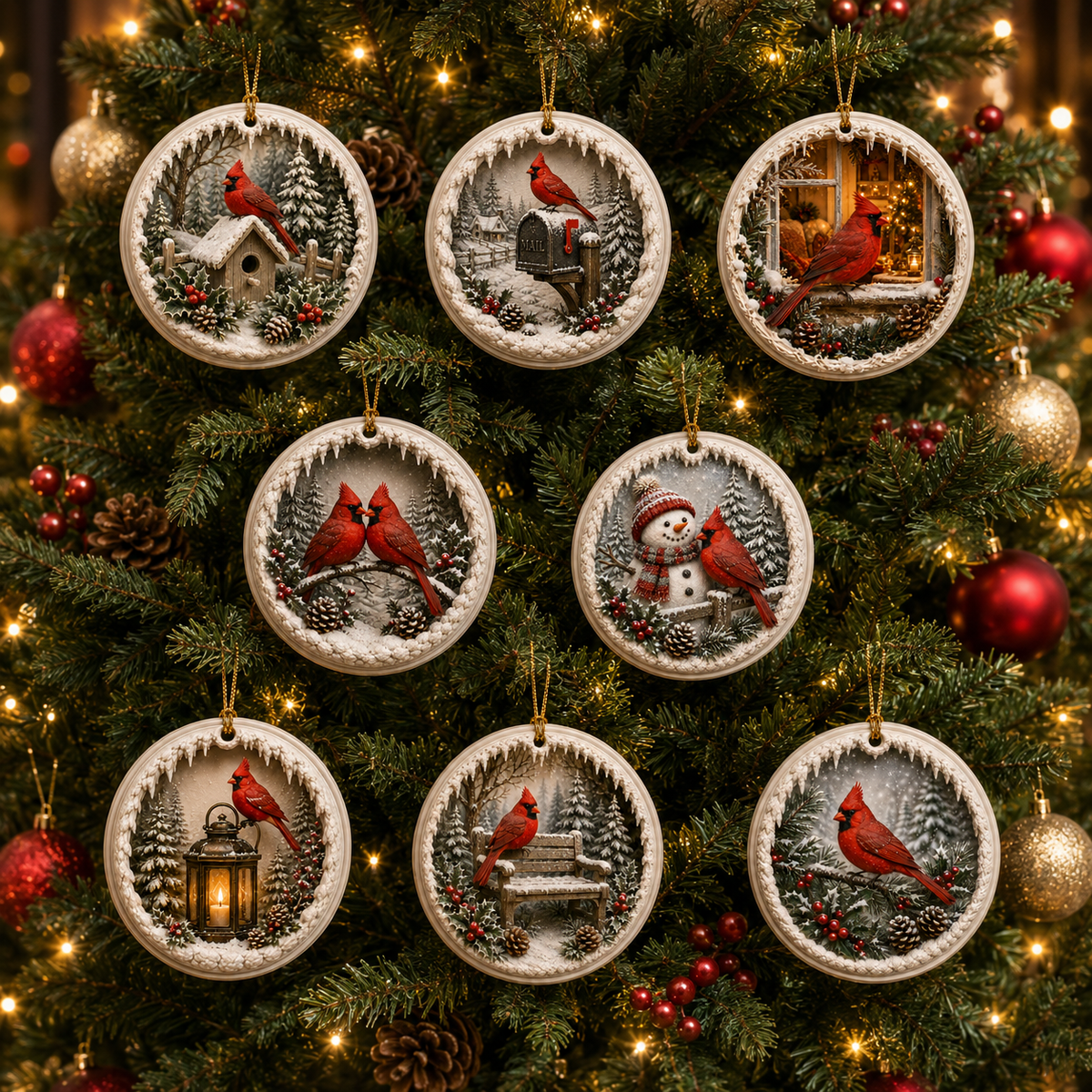 ⏰ Limited anniversary edition✨ Limited anniversary edition✨Cardinal Ornament