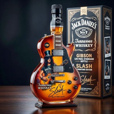 🎁 Father’s Day 50% OFF 👨‍🎤🤘Appetite for Rock: Vintage Sunburst Guitar Figurine Spirit Bottle🎸✨